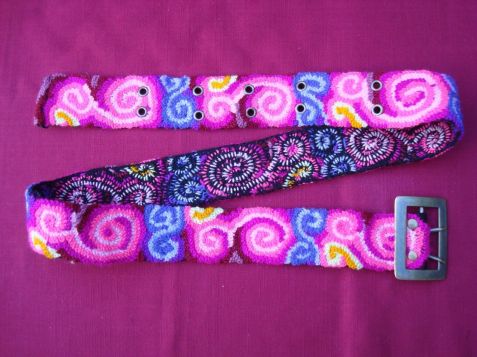 #3 - pink and blue and yellow, not flowery. Love the pattern.